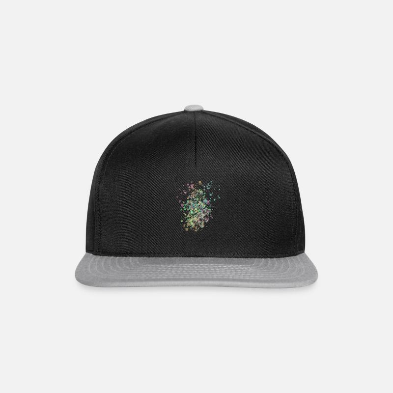 Unalome Pastel Watercolor Gift Idea - Snapback Cap - black/grey