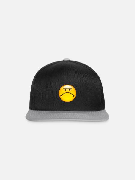 Smiley Mad - Snapback Cap - Schwarz/Grau