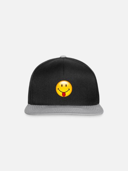 Smiley Cheeky - Snapback Cap - Schwarz/Grau