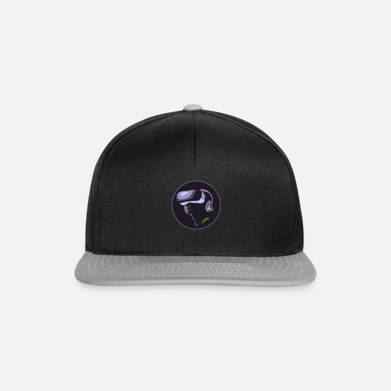 Virtual Reality VR Abstract - Snapback Cap - Schwarz/Grau