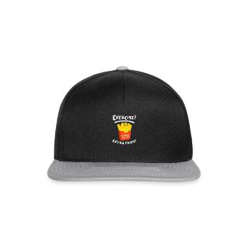 Exercise? Extra frieze? UNISEX FOOD - Snapback Cap - black/grey - Front