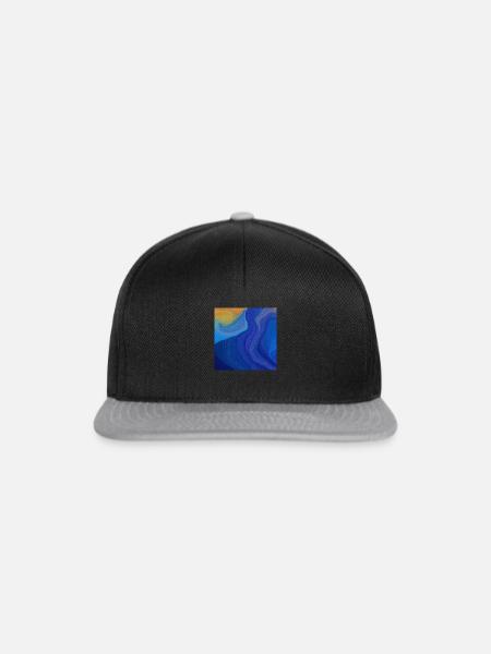 blue colorful wave - Snapback Cap - Schwarz/Grau