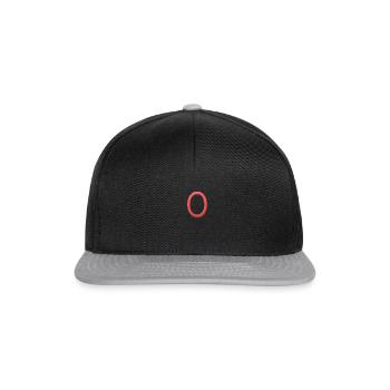 O - letter - Snapback Cap - black/grey - Front