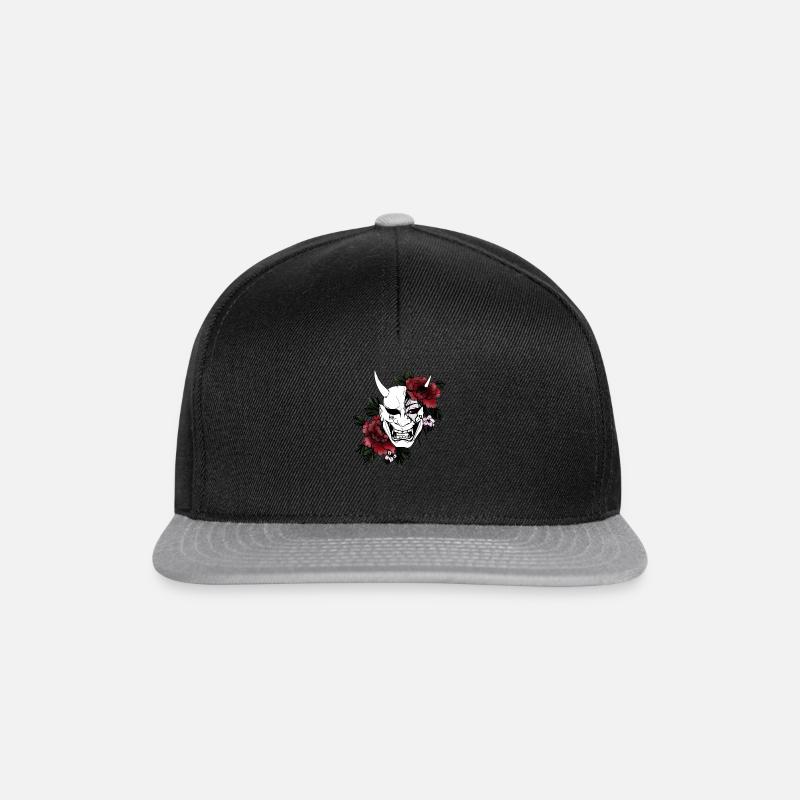 Samurai-Dämon - Snapback Cap - Schwarz/Grau