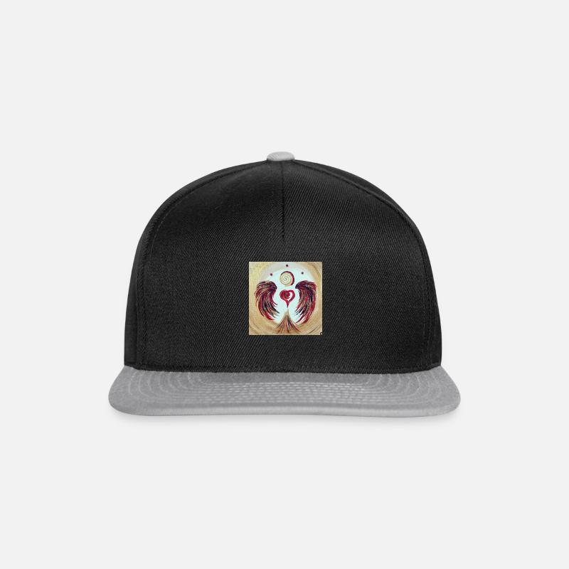 Herzengel des Glücks - Snapback Cap - Schwarz/Grau