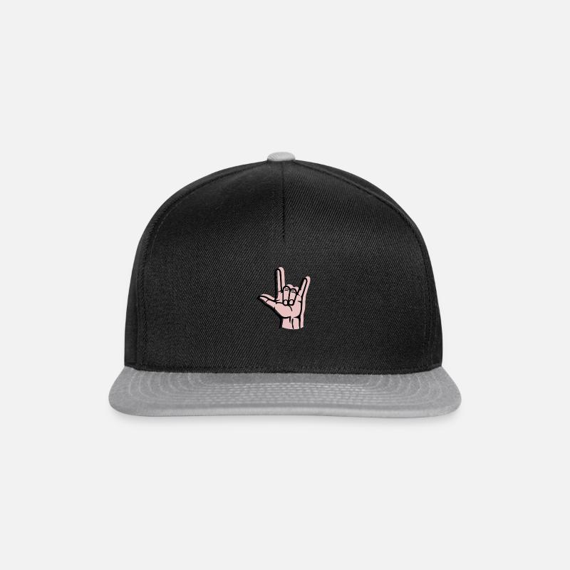 Offset à la main en métal - Casquette snapback - noir/gris