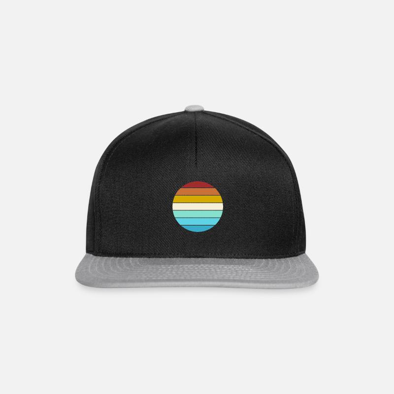 Retro Farben Kreis Universeller Hintergrund - Snapback Cap - Schwarz/Grau