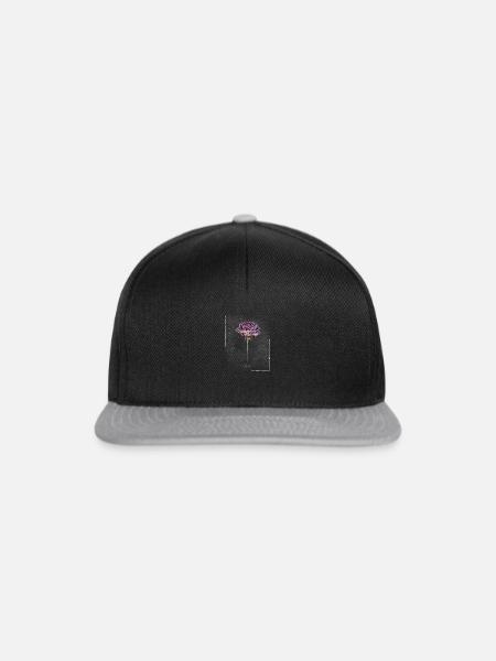 Vintage Rose Flower Red Rose - Snapback Cap - Schwarz/Grau