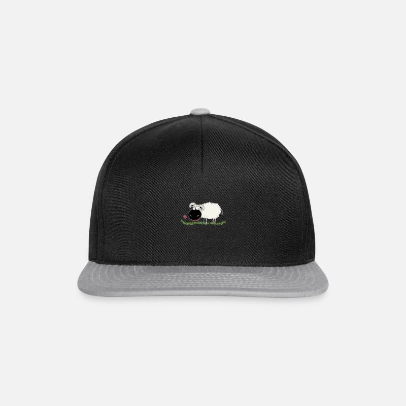 Walliser Schwarznasenschaf - Snapback Cap - Schwarz/Grau