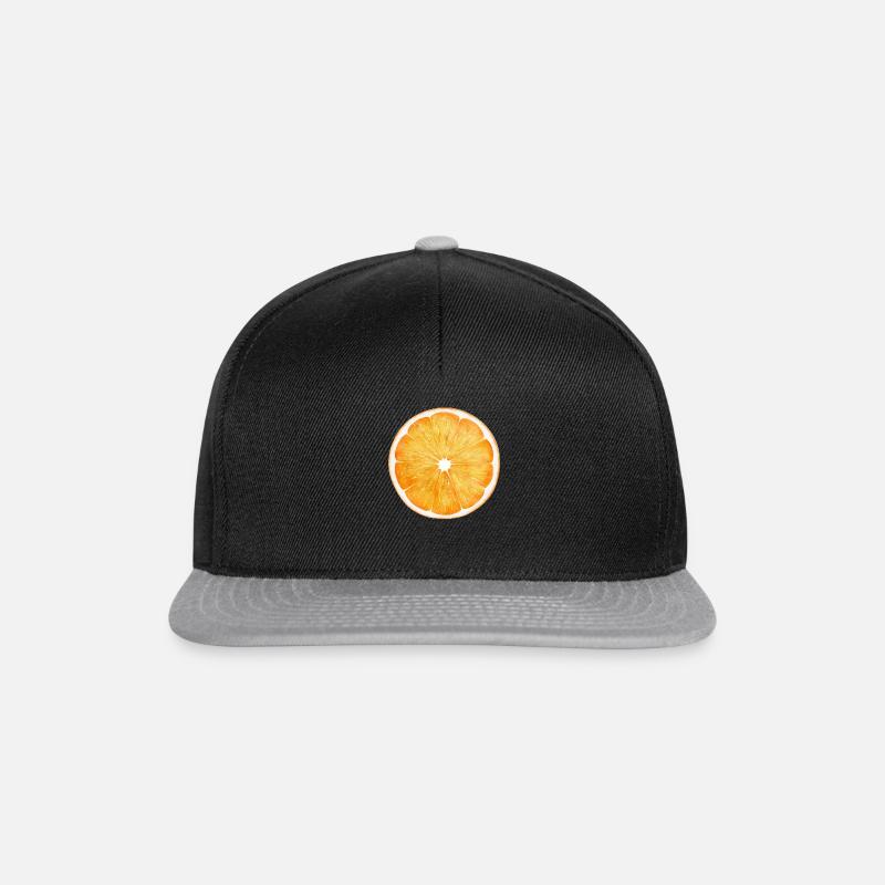 Orange Orangen - Snapback Cap - Schwarz/Grau