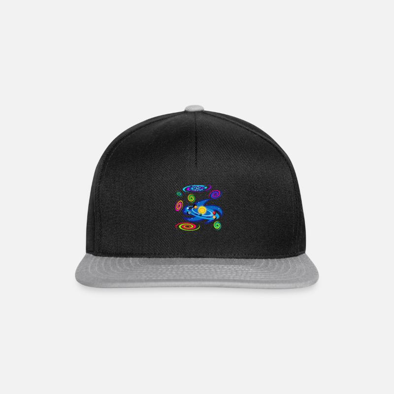 SOLAR SYSTEM (select dark color for this version) - Snapback Cap - black/grey