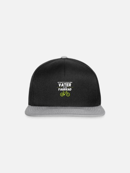 Unterschätze niemals einen Vater mit einem Fahrrad - Snapback Cap - Schwarz/Grau