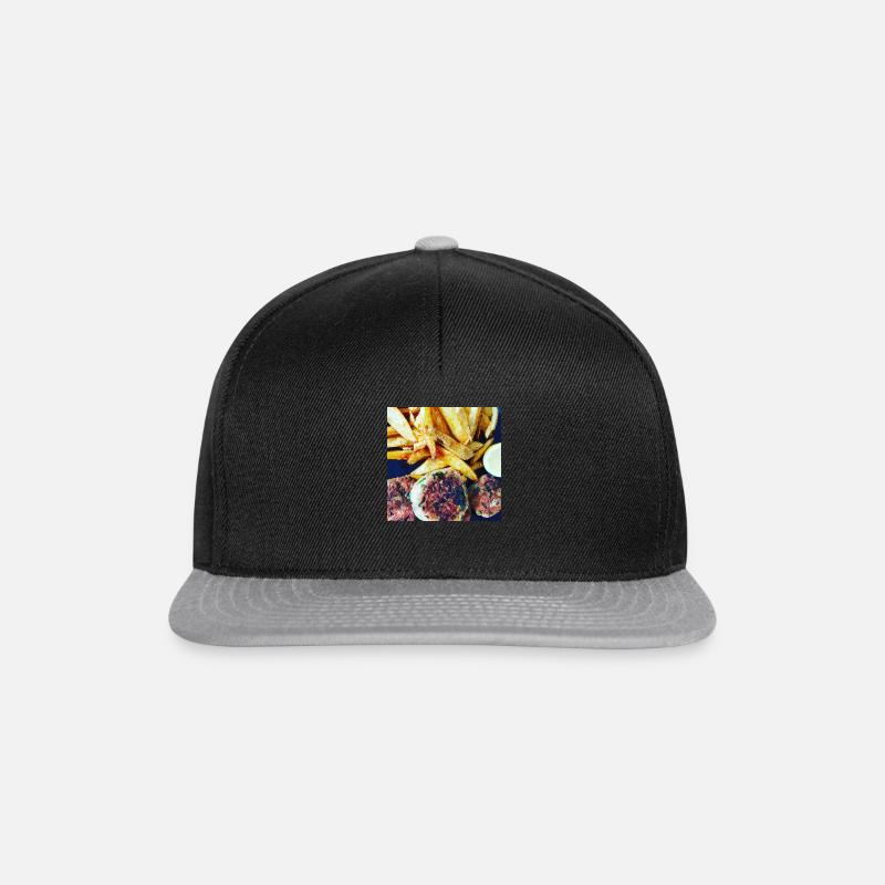 Essen Pommes - Snapback Cap - Schwarz/Grau