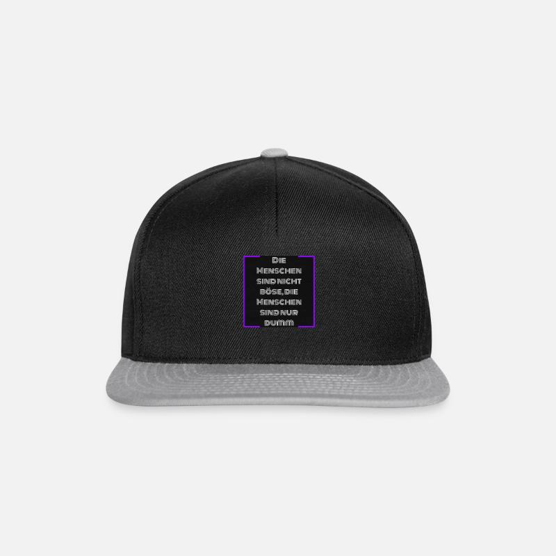 Die Menschen sind nicht Böse - Snapback Cap - Schwarz/Grau