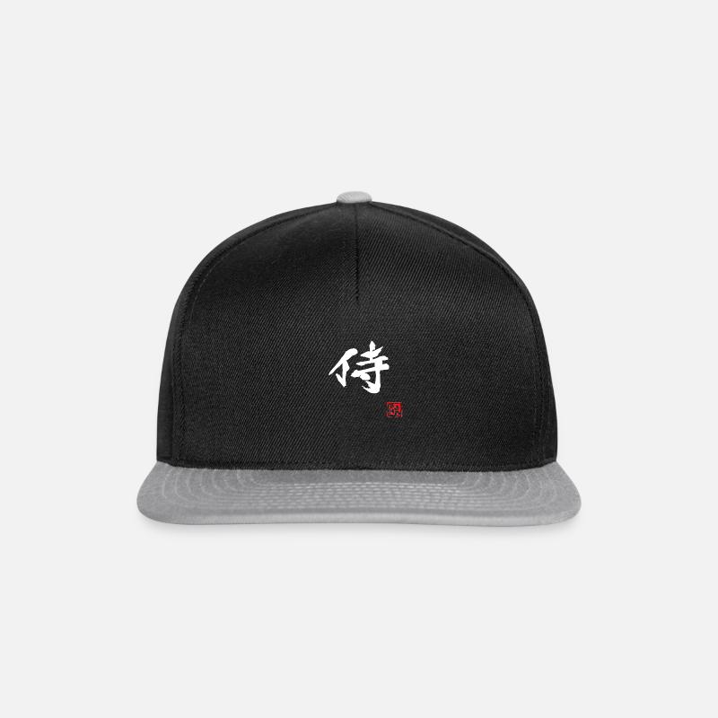 samurai (white) - Casquette snapback - noir/gris