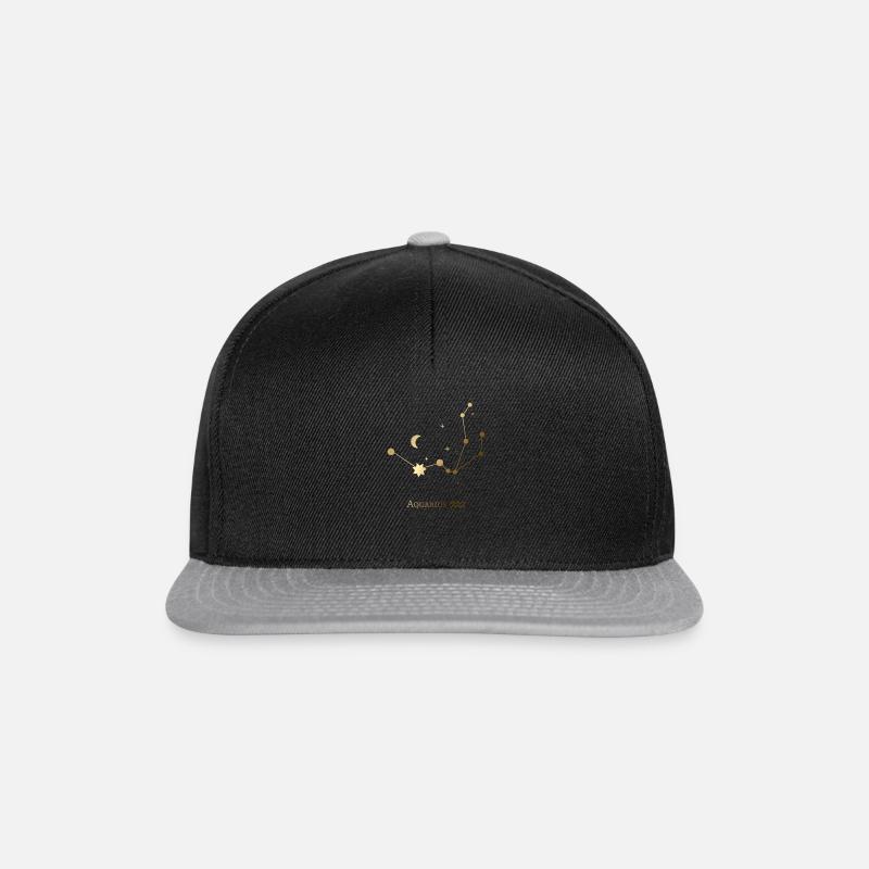 Aquarius/Wassermann - Sternzeichen - Horoskop - Snapback Cap - Schwarz/Grau