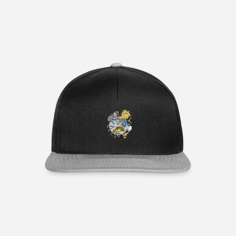 Think Global - Climb Local - No Text - Snapback Cap - Schwarz/Grau