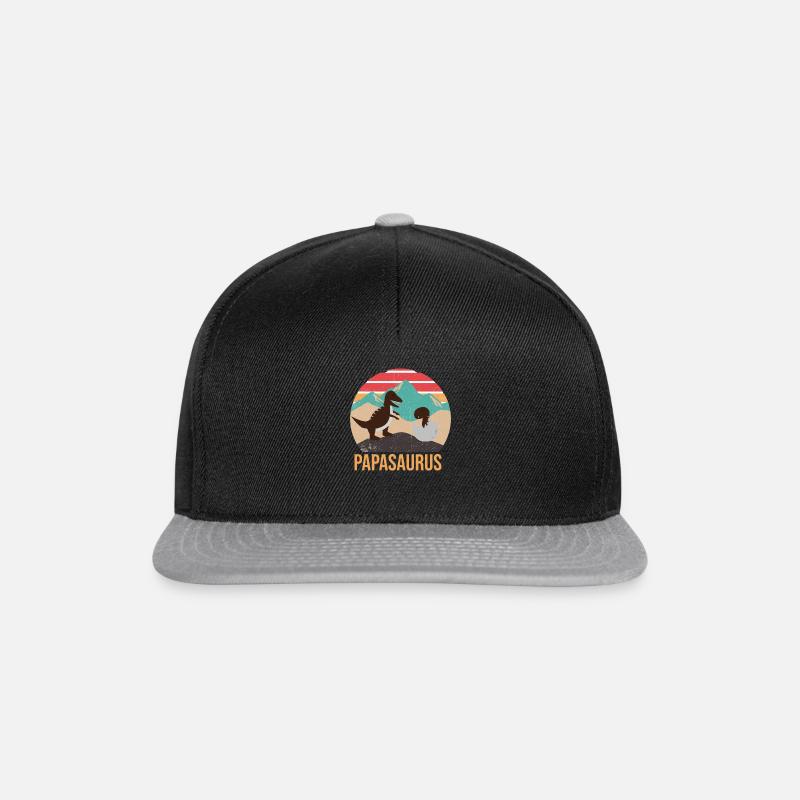 PAPASAURUS - Snapback Cap - Schwarz/Grau