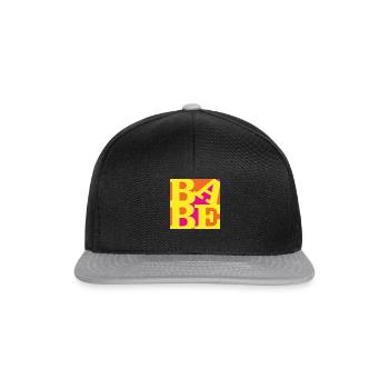 Babe WordPlay art original 5 - Casquette snapback - noir/gris - Devant