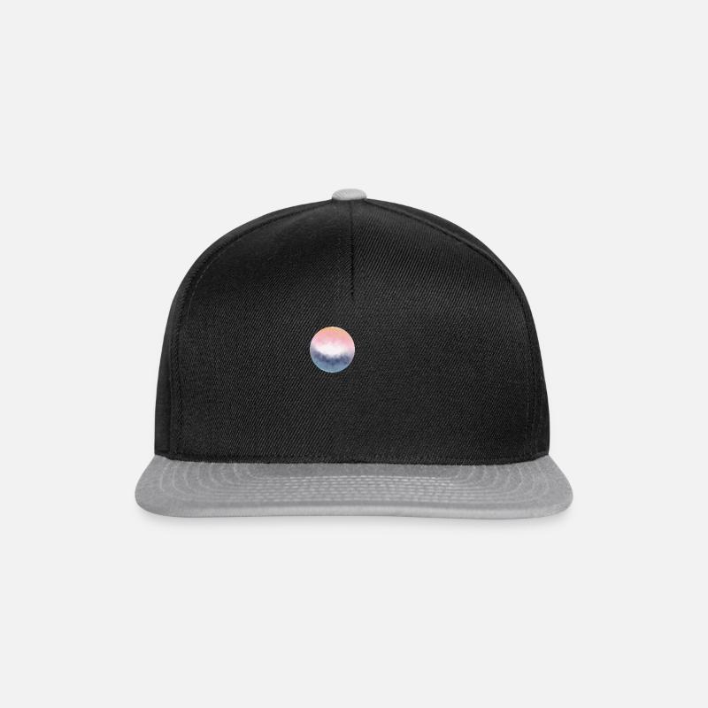 Kreis mit Farbverlauf - Snapback Cap - Schwarz/Grau