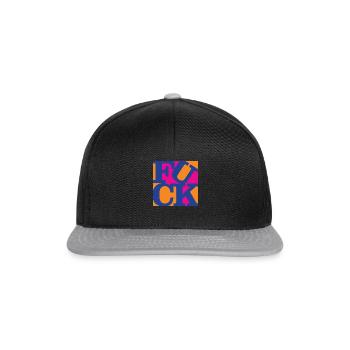 F**K WordPlay art original 6 - Casquette snapback - noir/gris - Devant