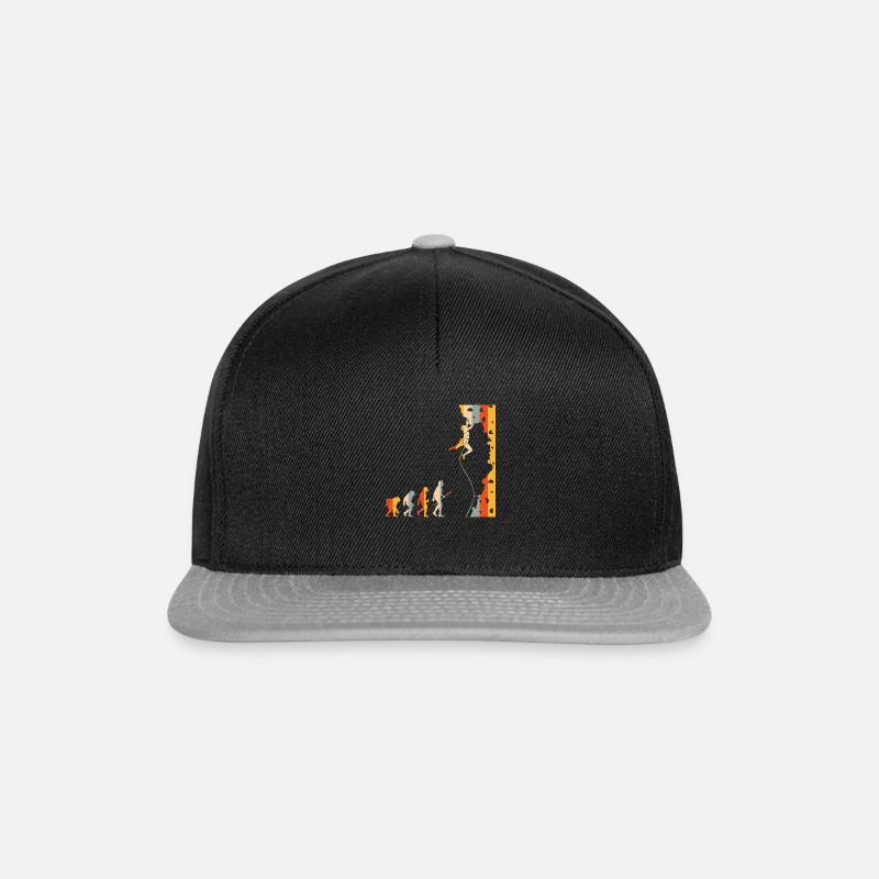 Vintage Wall Climbing Human Evolution Bloc - Casquette snapback - noir/gris