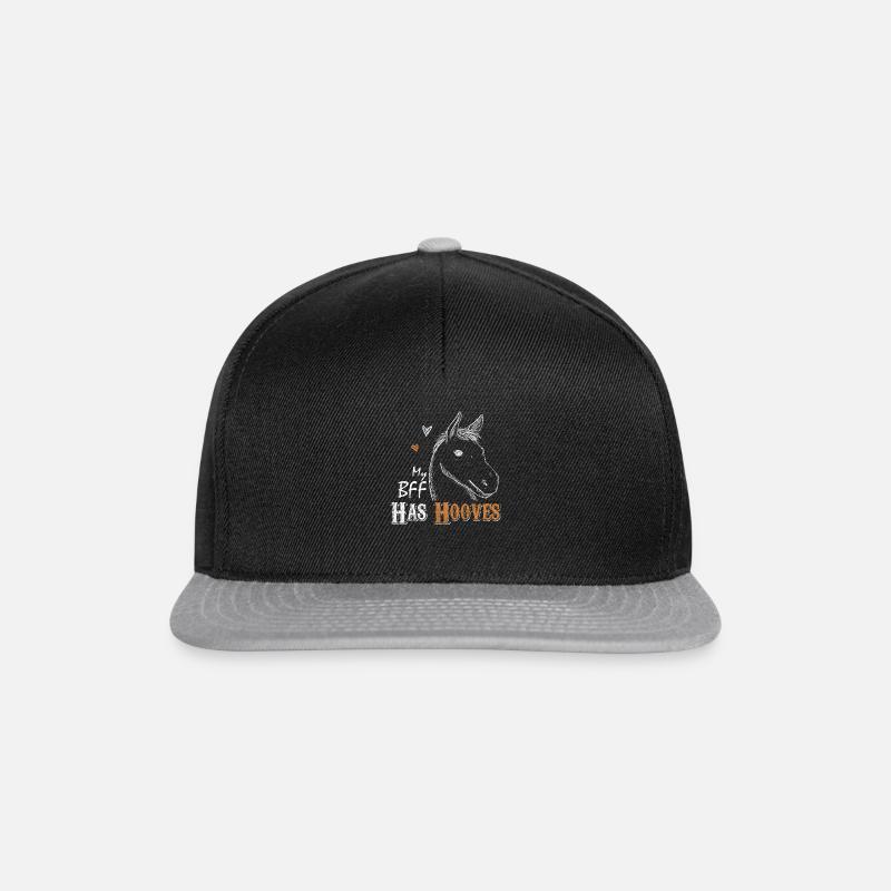 BFF Pferd Freundin - Snapback Cap - Schwarz/Grau