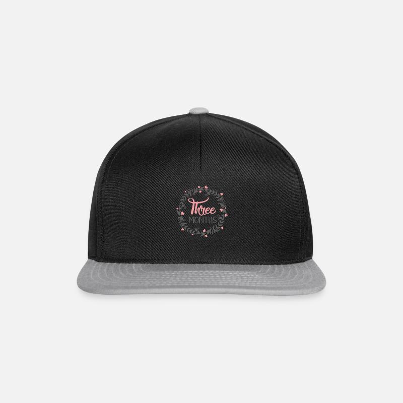THREE MILESTONES HEART - Snapback Cap - black/grey