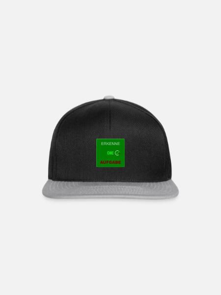 erkenne - Snapback Cap - Schwarz/Grau