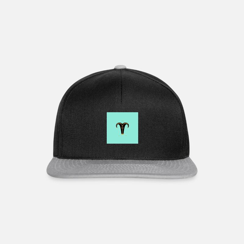 STERNZEICHEN Widder -blue- - Snapback Cap - Schwarz/Grau