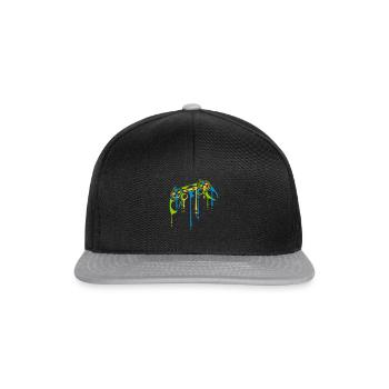 Tropfen Bunter Controller Retro - Snapback Cap - Schwarz/Grau - Vorne