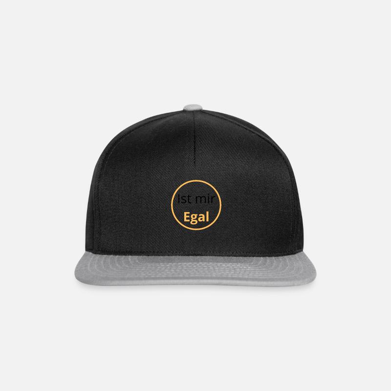 Ist mir egal Design - Snapback Cap - Schwarz/Grau