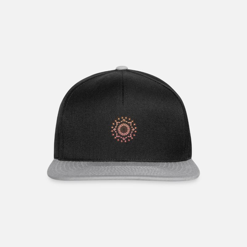 Mandala Sunrise - Snapback Cap - black/grey