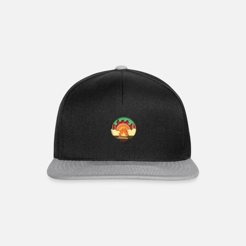 Papercraft Camp Fire - Snapback Cap - Schwarz/Grau