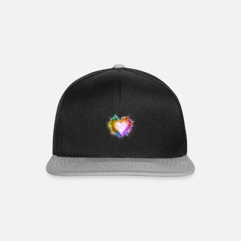 Heart - Snapback Cap - Schwarz/Grau