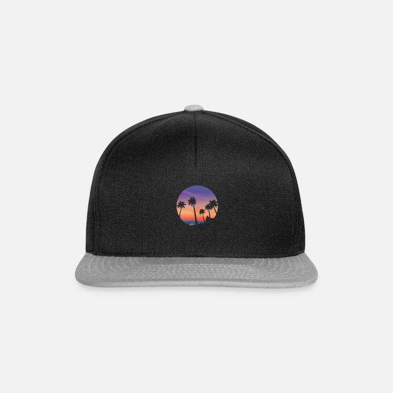 Abendsonne am Strand - Snapback Cap - Schwarz/Grau
