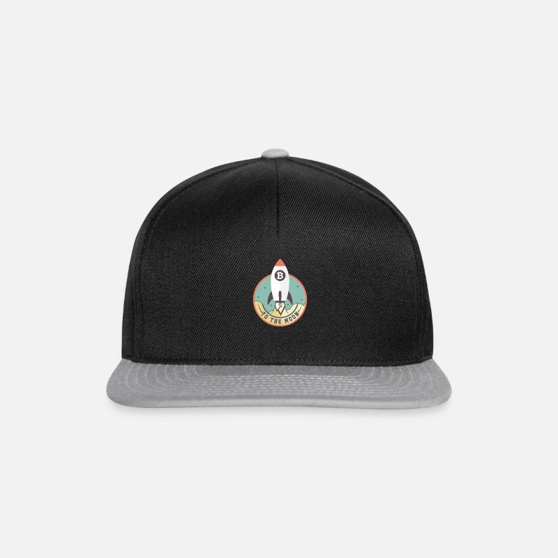 Bitcoin to the Moon - Snapback Cap - Schwarz/Grau