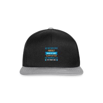 JE SUIS SUPPORTER DE MARSEILLES - Casquette snapback - noir/gris - Devant