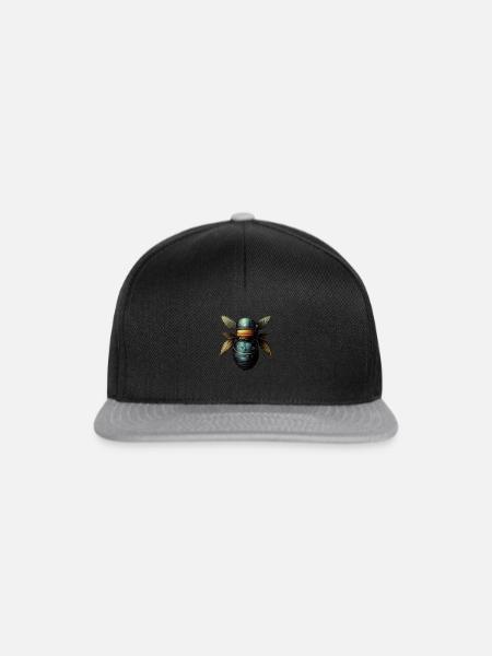 Mechanische Biene - Snapback Cap - Schwarz/Grau