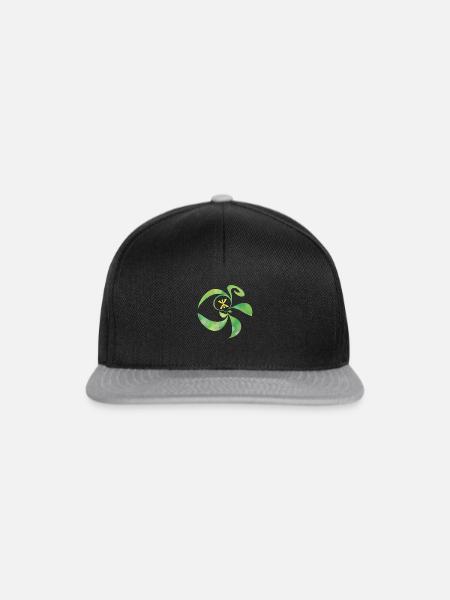 Amazigh Olivenblatt - Snapback Cap - Schwarz/Grau