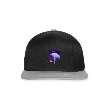 Retro-Baum - Snapback Cap - Schwarz/Grau - Vorne