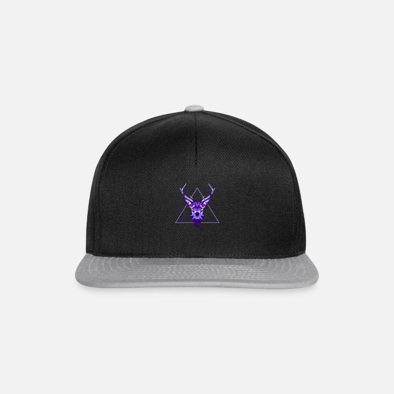 Deer2 - Snapback Cap - Schwarz/Grau
