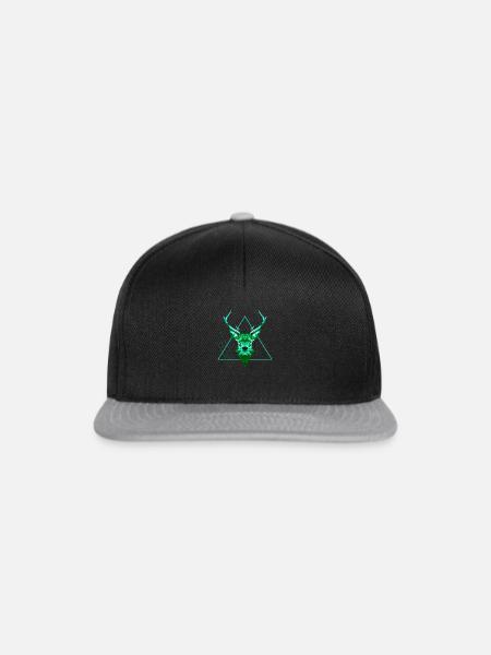 Deer3 - Snapback Cap - Schwarz/Grau