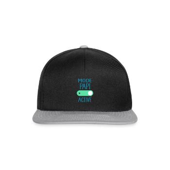Mode Papi Activé Idée Cadeau Annonce Grossesse - Casquette snapback - noir/gris - Devant