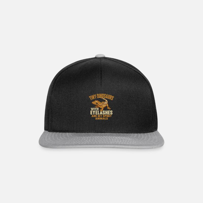 Kronengecko Eidechse Reptil Herpetologe - Snapback Cap - Schwarz/Grau