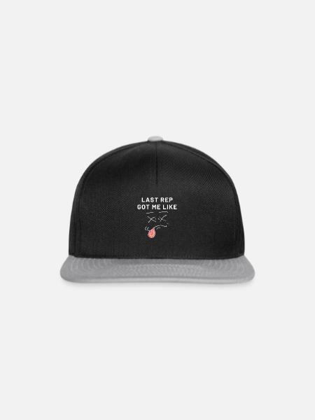 Last Rep Got Me Like - Snapback Cap - Schwarz/Grau