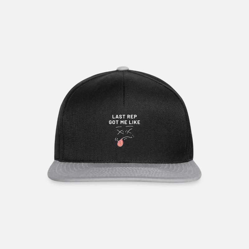 Last Rep Got Me Like - Snapback Cap - Schwarz/Grau