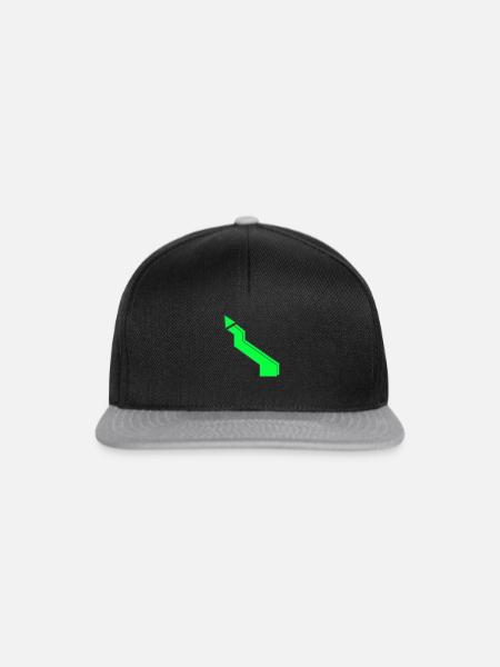 Blitz grün - Snapback Cap - Schwarz/Grau