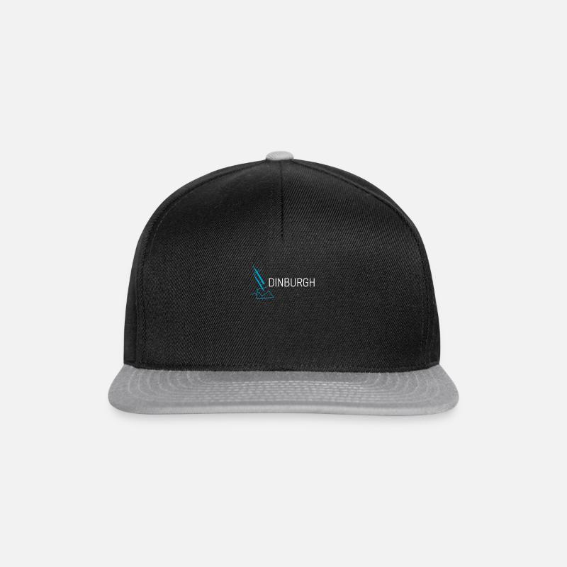 Edinburgh in blau - Snapback Cap - Schwarz/Grau