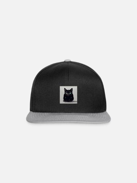 grummelige katze - Snapback Cap - Schwarz/Grau